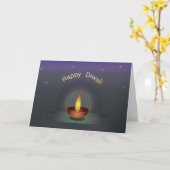 Diwali Three Text redu Karte (Gelbe Blume)