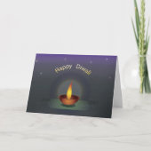 Diwali Three Text redu Karte (Vorderseite)