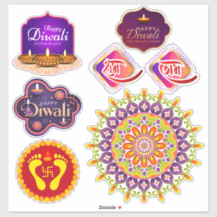 Diwali und rangoli Set Aufkleber