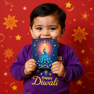 Diwali verzaubern Delikatessen beim 🦚 Feiertagspostkarte