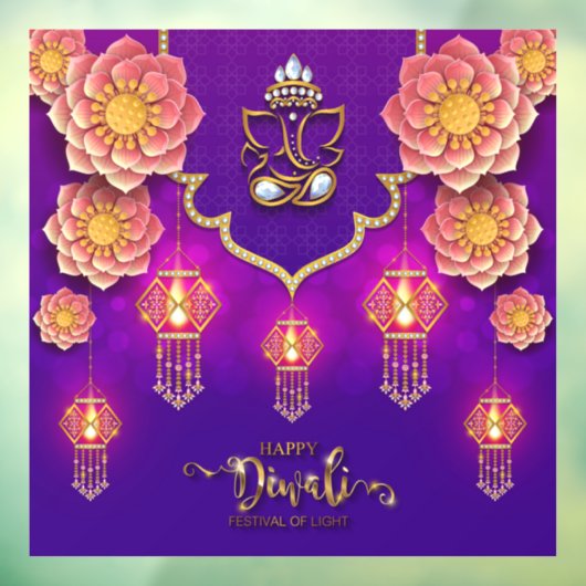 Diwali Window Clying Fensteraufkleber (Blatt 3)