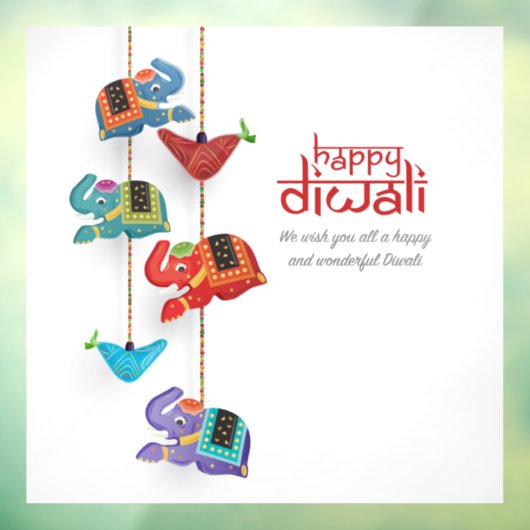 Diwali Window Clying Fensteraufkleber (Blatt 3)