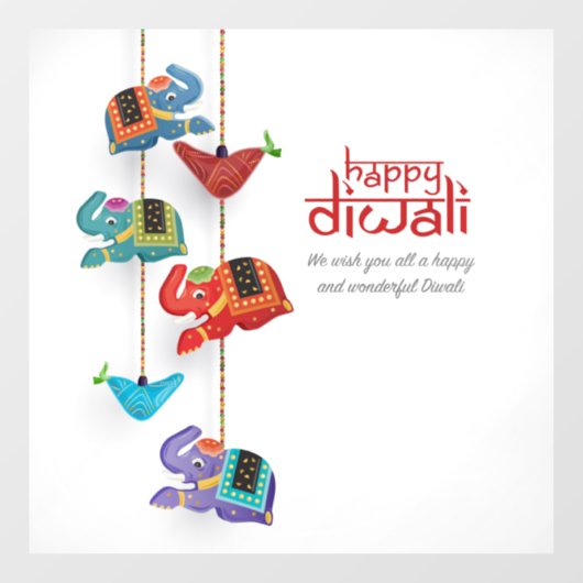 Diwali Window Clying Fensteraufkleber (Blatt)