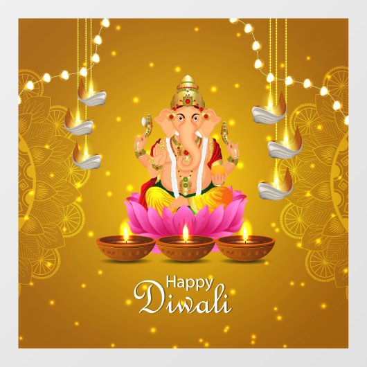 Diwali Window Clying Fensteraufkleber (Blatt)