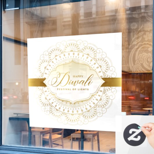 Diwali Window Clying Fensteraufkleber (Café-Fenster)