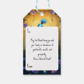 🦚 Diwali Wonder: Die verzauberte Pfauenpostkarte Geschenkanhänger (Rückseite)