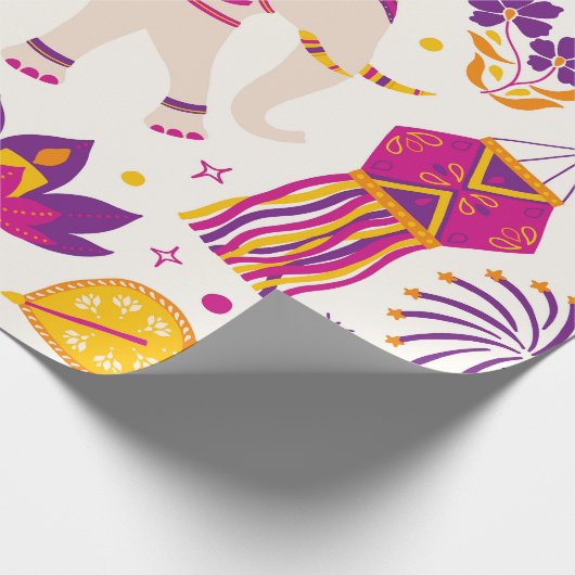 Diwali Wrapping-Papier Geschenkpapier (Ecke)