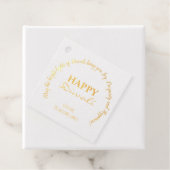 Diwali wünscht Typografie Handwriting Elegant Geschenkanhänger (Mit Box)