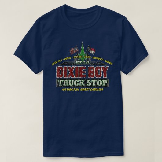 Dixie Boy Truck Stopp Vintag T-Shirt (Design vorne)