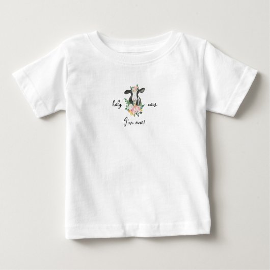 DIXIE Cow First Birthday Shirt (Vorderseite)