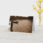 Dixie, das vom Dock springt Karte (Gelbe Blume)