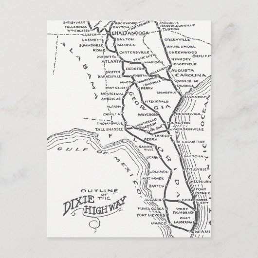 Dixie Highway D1 Postkarte (Vorderseite)