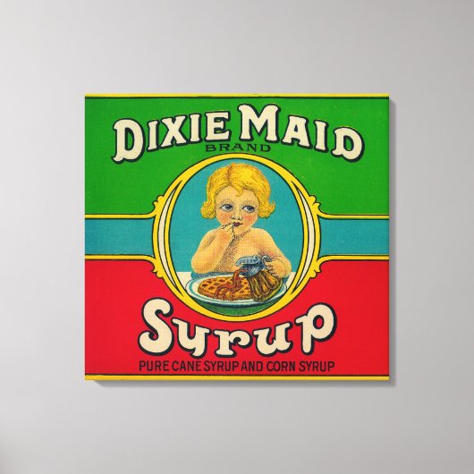 Dixie Maid Sirup LabelKairo, GA Leinwanddruck (Vorderseite)