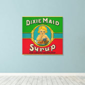 Dixie Maid Sirup LabelKairo, GA Leinwanddruck (Insitu (Holzboden))