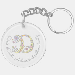 Dixie-Monogramm D Name und Bedeutung Schlüsselanhä Schlüsselanhänger