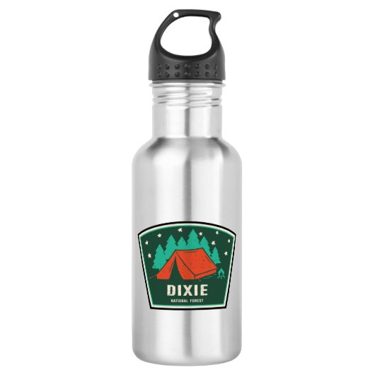 Dixie National Forest Camping Edelstahlflasche (Vorderseite)