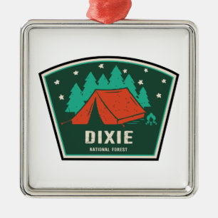 Dixie National Forest Camping Ornament Aus Metall