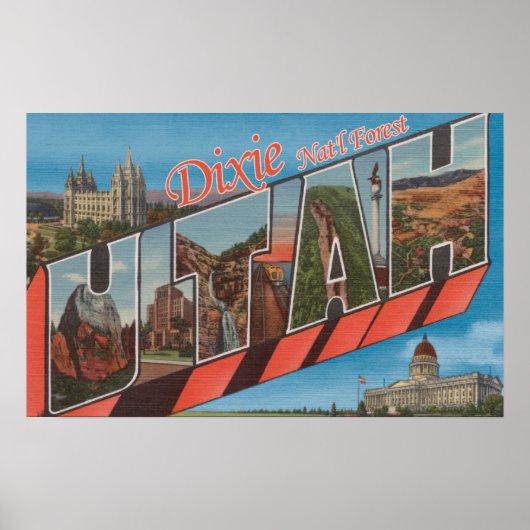 Dixie National Forest, Utah - Großbuchstabe Poster (Vorne)