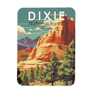 Dixie National Forest Utah Reise Kunst Vintage Magnet