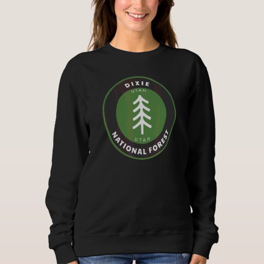Dixie National Forest Utah Ut Tree Abzeichen Sweatshirt (Vorderseite)
