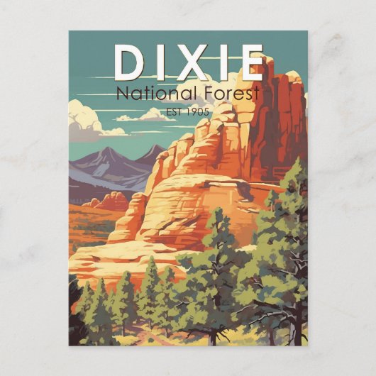 Dixie National Forest Utah Wandern Vintag Postkarte (Vorderseite)