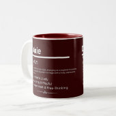Dixie Personalized Girl Name Meaning Coffee Mug Zweifarbige Tasse (Vorderseite Links)