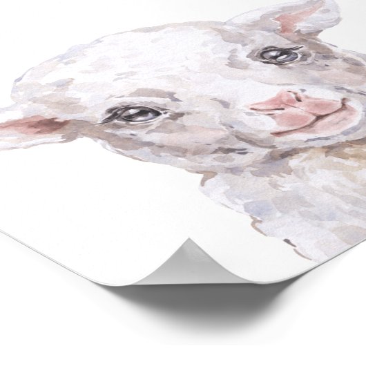 DIXIE Red Barn Farm Animal Baby Dusche Willkommen Poster (Ecke)