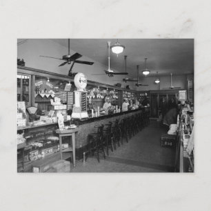 Dixie Soda Fountain, 1920er Postkarte