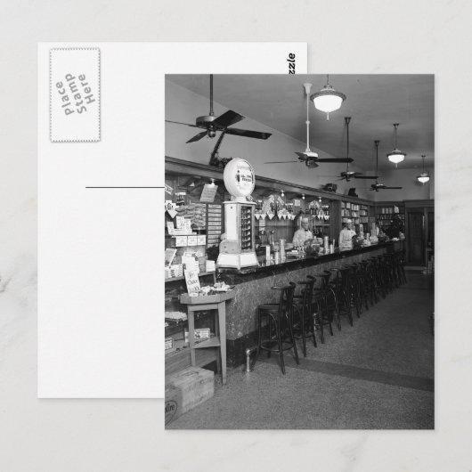 Dixie Soda Fountain, 20er Postkarte (Vorne/Hinten)