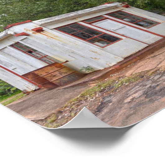 Dixie-Tankstelle im Texas-Museum Poster (Ecke)