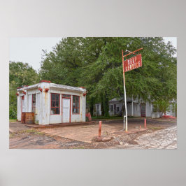 Dixie-Tankstelle im Texas-Museum Poster