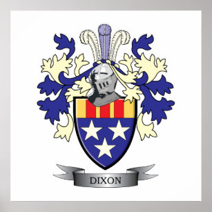 Dixon Family Crest Coat of Arms Poster