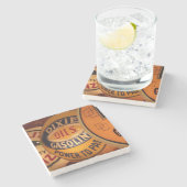 Dixon, New Mexiko, Vereinigte Staaten. Vintag Steinuntersetzer (Seitenansicht)