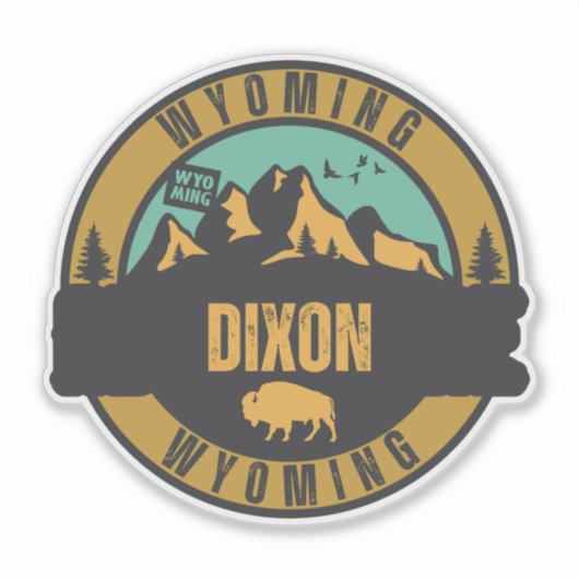 Dixon, Wyoming Aufkleber (Vorderseite)