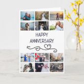 DIY 12 Foto Jubiläum Hochzeit einfache Herz Karte (Gelbe Blume)