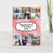 DIY 12 Foto | kariertes Tartan-Ehepaar Karte (Vorderseite)