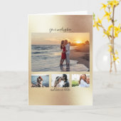 DIY 4 FOTO | Jubiläum Verlobung Gold Karte (Gelbe Blume)