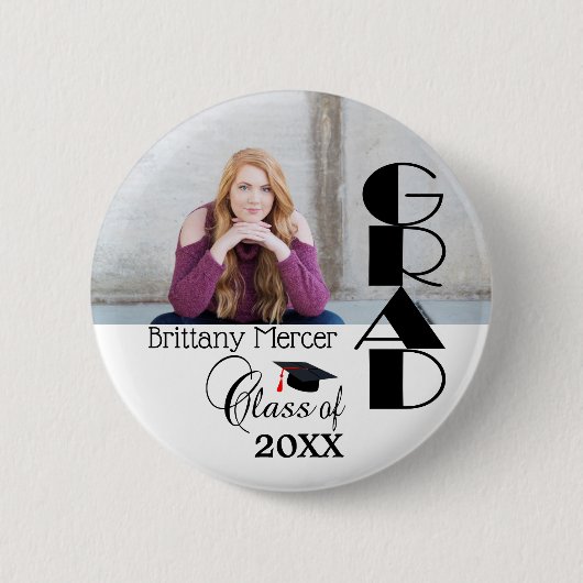DIY Absolvent-Foto-Erinnerungen Button (Vorderseite)