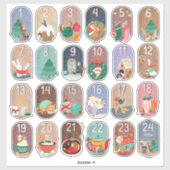 DIY Advent Calendar - Weihnachten bestätigen Aufkleber (Blatt)