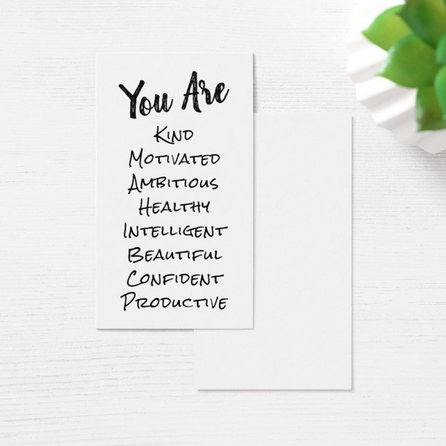 DIY Affirmation Cards mit positiven Qualitäten (Schreibtisch)