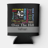 DIY Age | 40. Happy Birthday | Meilenstein Dosenkühler (Vorderseite)