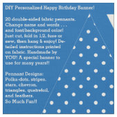 DIY alles- Gute zum Geburtstagpersonalisierte Stoff (Nahaufnahme)