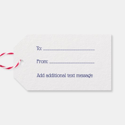 DIY Ananas Heraldic Coat of Arms Wappen SV Blue Geschenkanhänger (Rückseite Horizontal)