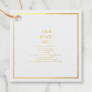 DIY-Anhänger mit quadratischer Goldfolie Geschenkanhänger