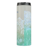 DIY Aquamarin Monogram & Blue Name, Gentle Ocean W Thermosbecher (Rückseite)