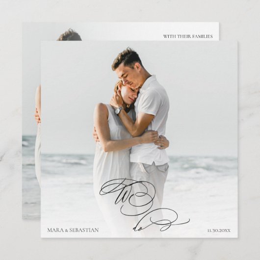 *~* DIY AR6 UAWG QR Hochzeit für ein FOTO Einladung (Vorne/Hinten)