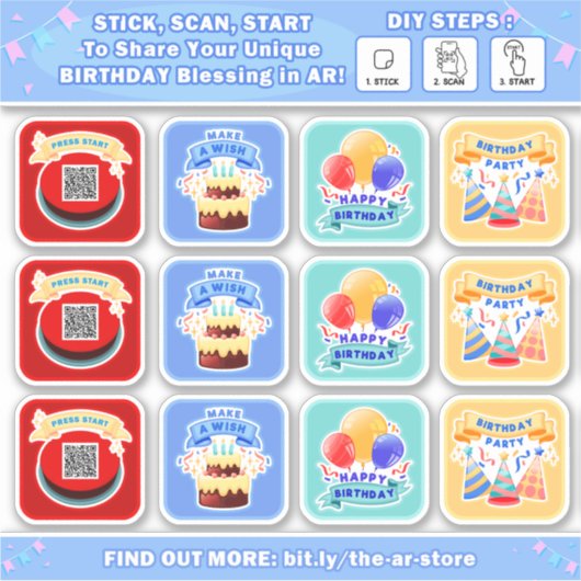 DIY-AR Birthday Sticker (Vorderseite)