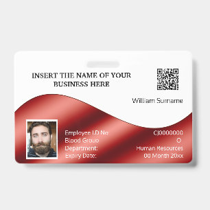 DIY-Ausweis gefälschtes Rot-Weiß Foto-Logo Ausweis