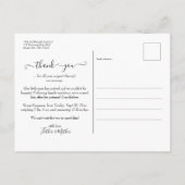 DIY Baby Foto Geburtsankündigung Ankündigungspostkarte (Rückseite)