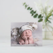 DIY Baby Foto Geburtsankündigung Ankündigungspostkarte (Stehend Vorderseite)